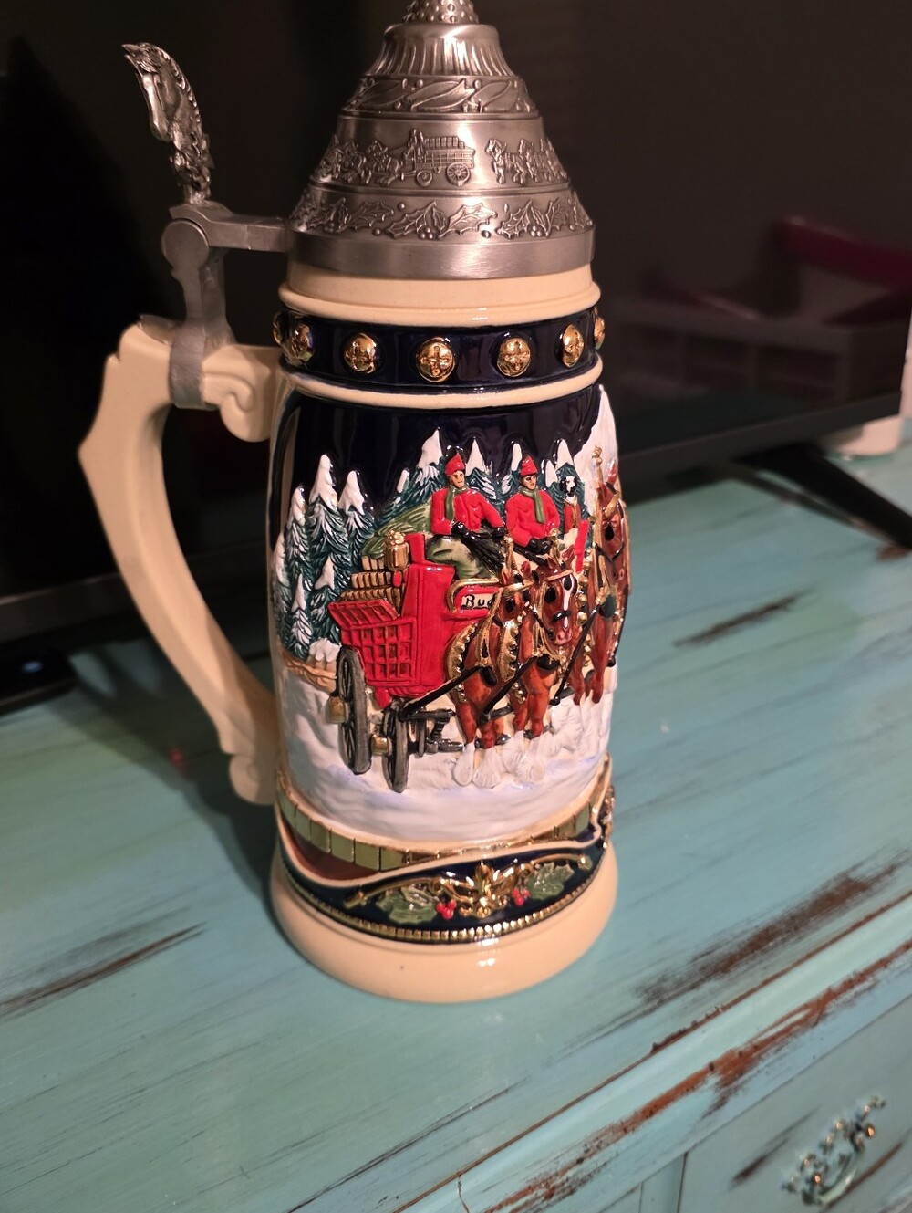 "The Budweiser Clydesdales Stein" - Anheuser-Busch Premier Collection.  #509